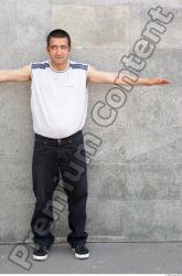 Whole Body Head Man T poses Casual Slim Street photo references